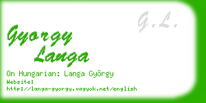 gyorgy langa business card